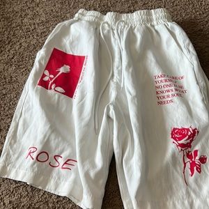 White and Red summer shorts